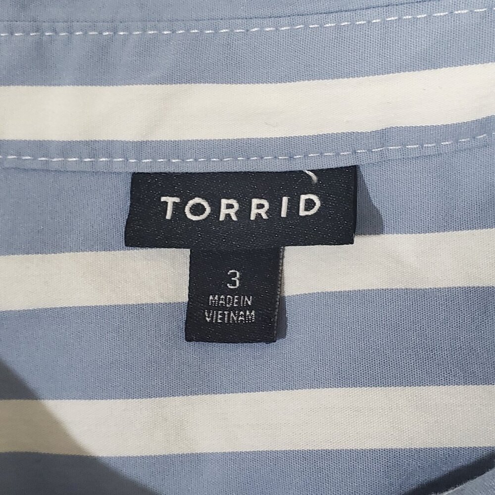 Torrid Madison Poplin Button-Up Long Sleeve Shirt 3X - Picture 5 of 10